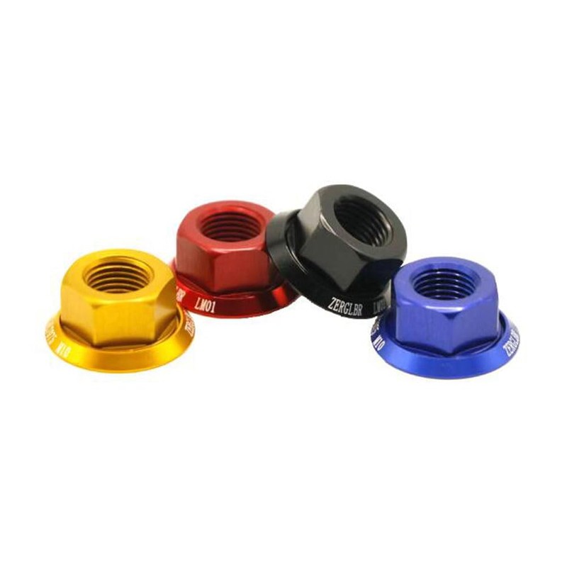 Xtahdge 2pcs Bicycle Wheel Hub Axle Nut 7075 Aluminum Alloy