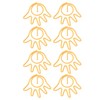 100Pcs Paper Clip Metal Hand Shaped Design Rustproof Paperclip Decoration