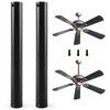 Verdanzia 2 Pcs Ceiling Fan Downrod, 12 Inch Black Ceiling