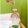 YEHJDSMD Small Rainbow and Pearl Pendant Mini Boho Rainbow Keychain