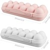 2 Egg Containers for Fridge Door, Egg Box for 12