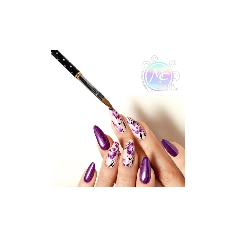 Mc Nails black rock pincel kolinsky black #8 manicure uñas