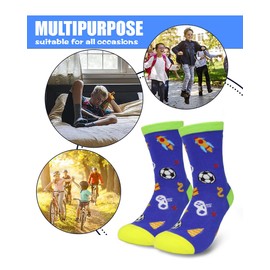 VROCUSE Double Digits Birthday for Boys - Socks Gifts for Ten Year Old Boy Gifts, 10 Year Old Gift Ideas Presents Football Socks