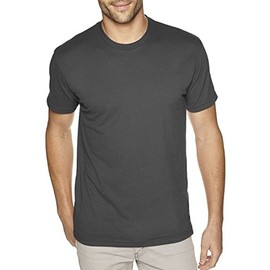 Next Level Apparel Men's Premium Fitted Sueded Crewneck T-Shirt, Heavy Metal, Medium