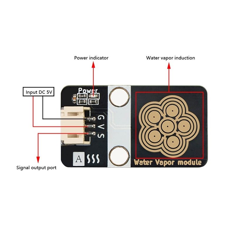 Water Vapour Sensor Module, DC 5V Rain Detector Water Vapour