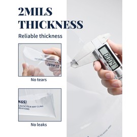 50 Pack Ice Bags 10 lb, Heavy-Duty Ice Bags with Drawstring(2 Mils Thickness)