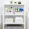 Small Plastic Storage Basket with Handles, Durable Organizer Bin, Open-Top
