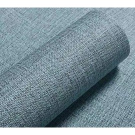 Yancorp Faux Peel Grasscloth Stick Wallpaper Fabric Self-Adhesive Paper Linen Removable Fireplace Bathroom Kitchen Backsplash Wall Door Counter Top Liners (15.7" x 120", Deep Blue)