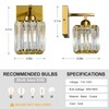 FDPBY Wall Sconces Crystal Gold Wall Sconce Set of Two