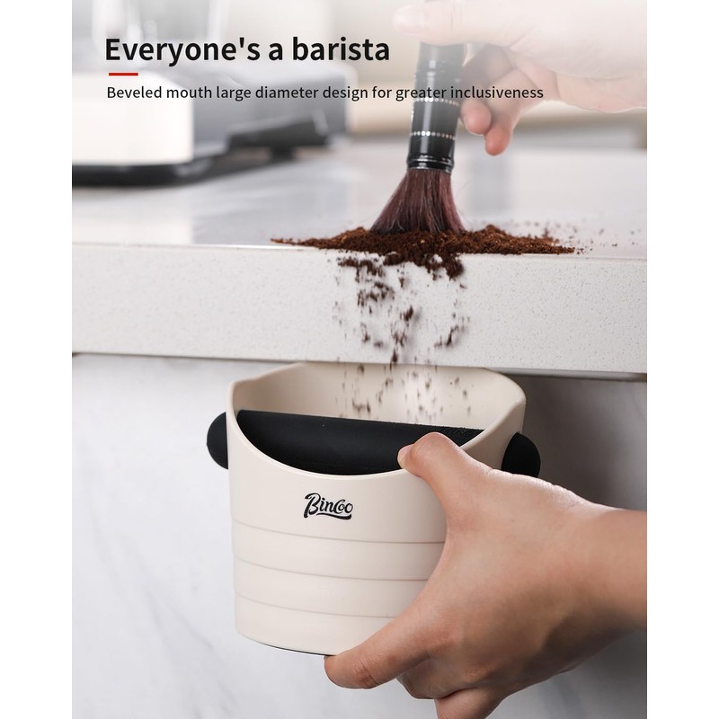 Bincoo Small Coffee Knock Box 4.5 Inch - Espresso Accessories