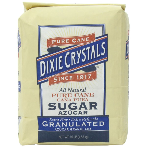 Dixie Crystals Extra Fine Granulated Sugar, 10-Pound