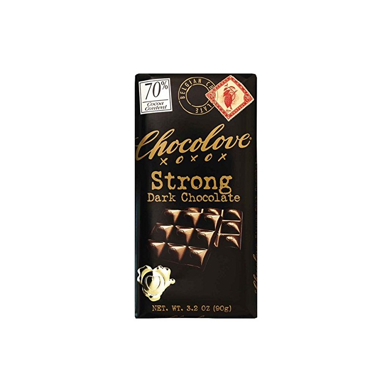 Strong Dark Chocolate 70% (12 Bars) 3.20 Ounces