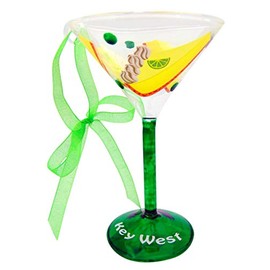 Key Lime Pie Martini Glass Christmas Ornament Boxed Florida Keys Souvenir Gift 4 Inch
