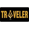 Masonic Traveler Right to Travel Photo License Plate