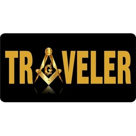 Masonic Traveler Right to Travel Photo License Plate