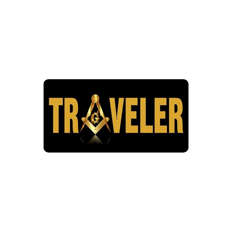 Masonic Traveler Right to Travel Photo License Plate