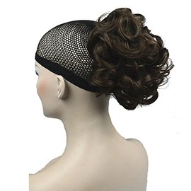 Lydell 6" Short Ponytail Hair Piece Wavy Claw Clip In/on Hairpiece Hair Extension (Chestnut Brown)