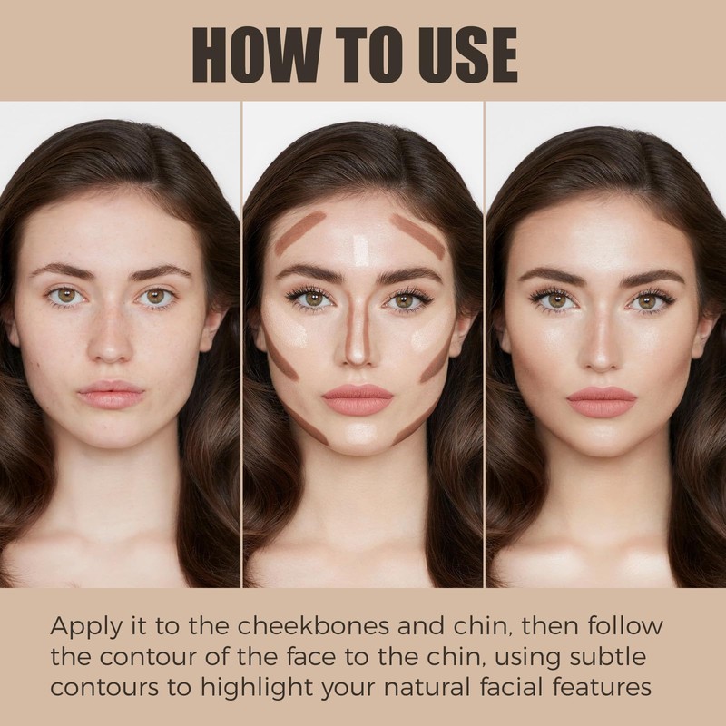 Cool Toned Contour Stick, Natural Buildable Coverage Cream Contour Bronzer