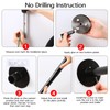 Adjustable Black Corner Shower Curtain Rod with 12 Hooks, 31-41