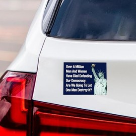 Save The Democracy Magnet, Resist Hate Magnet, Anti-Trump, Resist Racism Car Decal, Resist Fascism - 6" x 4.5"