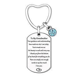 Grandma Gifts Grandma Christmas Birthday Gifts Grandma Keyring Gifts from Grandson Granddaughter Keyring for Grandma