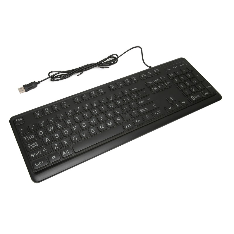 Large Print Keyboard Large Bold Letters 104 Keys Standard Full