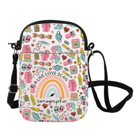 Sonographer Crossbody Bag Live Love Scan Messenger Bag Ultrasound Tech Shoulder Bag Radiologist Gift (Sonographer CB)