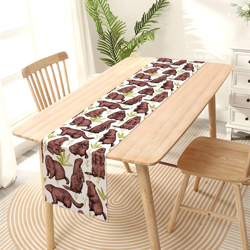 Sunwer Groundhog Day Table Runner Welcome Spring Party Decoration February