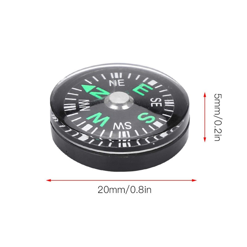 12pcs Button Compass, 20mm Pocket Compass Mini Compass Oil Filled