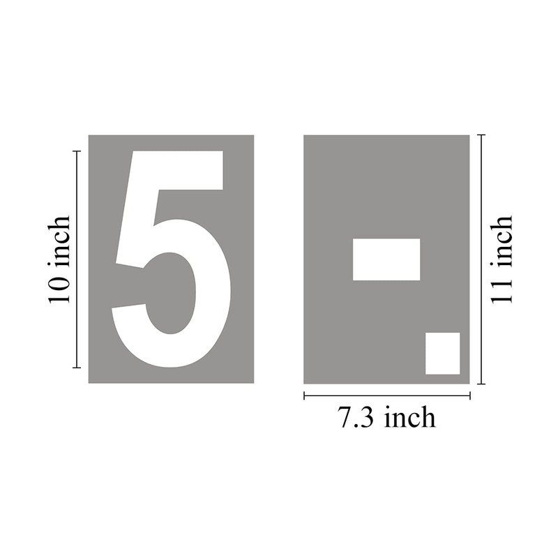 10 Inch Large Number Stencils for Painting - 11 Pack