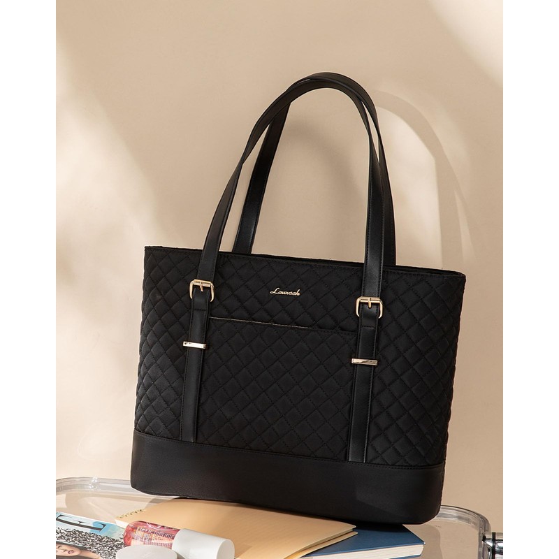 LOVEVOOK Women's Laptop Bag, black