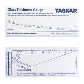 Taskar Glass Thickness Gauge Measuring Tool 2mm to 25mm Uses Reflection