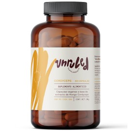 UNRULED -Cordyceps | Extracto Puro de Hongo Cordyceps | Adaptogeno que Incrementa tu Energía y Rendimiento Físico. Mejora la Circulación. Propiedades Antiinflamatorias - 60 Cápsulas Veganas - 100% Natural.