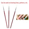 HURRISE Nail Art Pen, 3 Unids Nail Art Liner Nail
