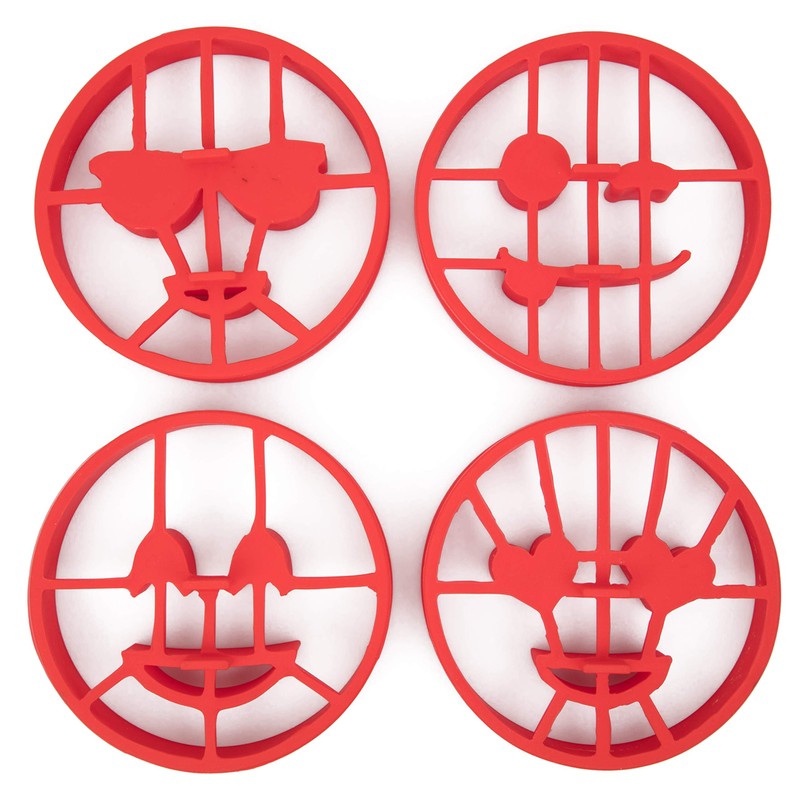 Emoji Pancake Molds and Egg Rings (4 Pack) for Kids
