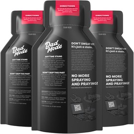 DadMode Instant Spot Cleaner Refill Pack, Quick Stain Remover Multi-Surface: Carpet, Clothes, Clean in 1 minute, 3 Pack x 13.5 oz