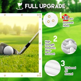 Joogto Golf Impact Screen for Indoor/Outdoor, Golf Impact Screen with 28-32 Upgraded Grommets, Self-Restoration Crease Fabric,4mm Thicker Impact Screen with Storage Bag Available in 4 Sizes