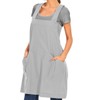 Women's Cotton Cross Back Apron Casual Pinafore Dress with Big
