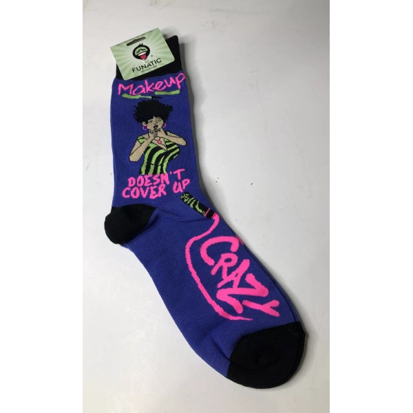 Funatic Socks Make Up Doesn't Cover Up Crazy Funatic Unisex