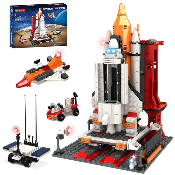 BIZNESMEN BIZNESMEN 704 PCS Space Shuttle Exploration Rocket Launch Center