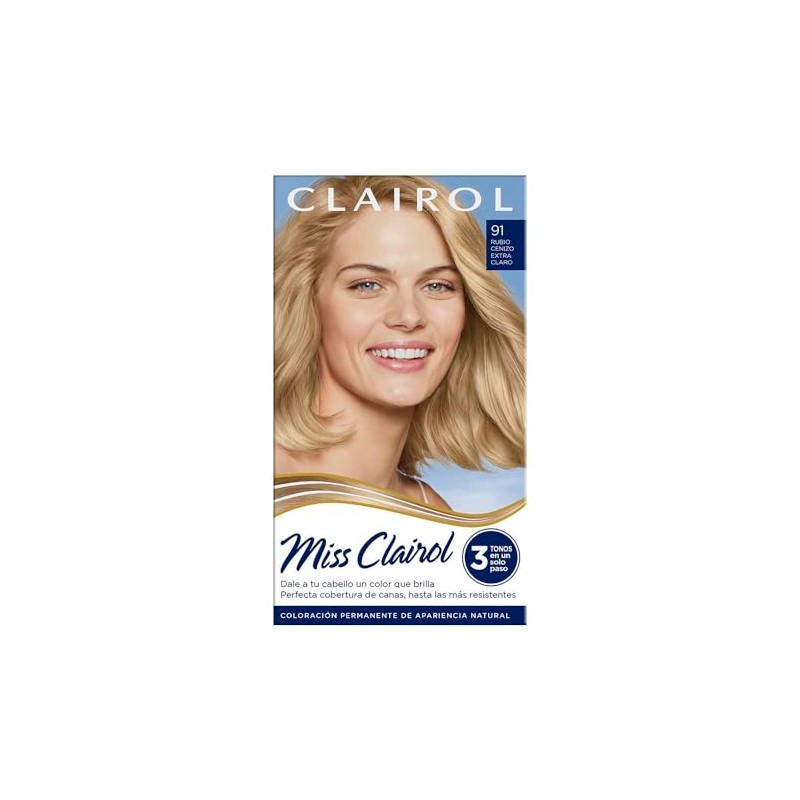 Miss Clairol Tinte Permanente 91 Rubio Cenizo Extra Claro
