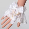 BLESSUME Lolita Lace Cuffs Steampunk Wrist Cuff Bracelet (White 10(1pr))