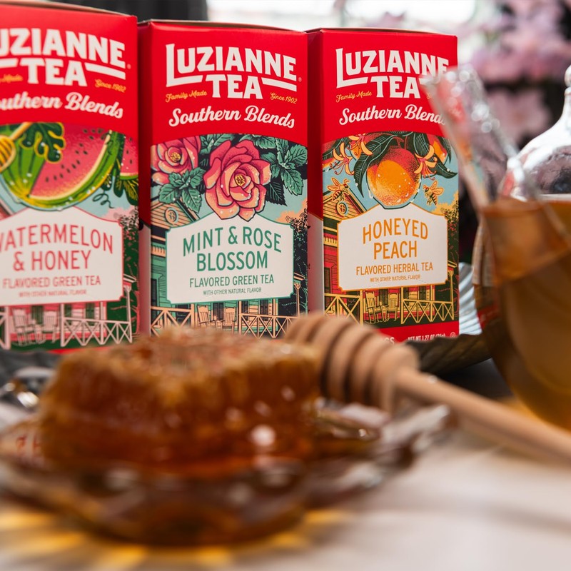 Luzianne Southern Blends Watermelon & Honey Flavored Herbal Tea Bags,