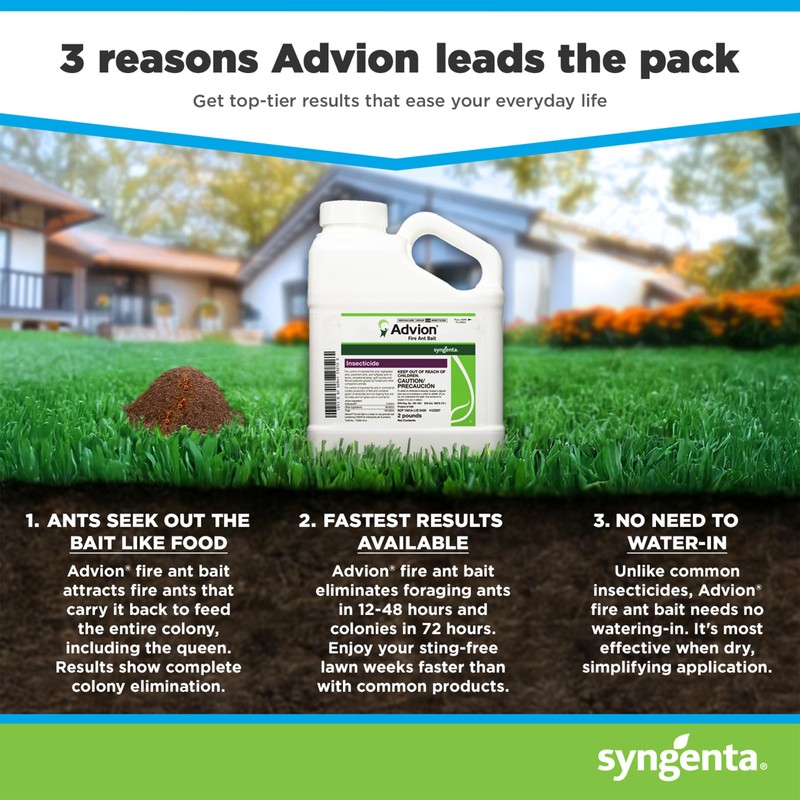 Advion Fire Ant Bait, 2-lb. Shaker Bottle, Highly Effective Fire