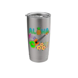 Island Music Tropical Ukuleles Aloha Hawaii Stainless Steel Insulated Tumbler