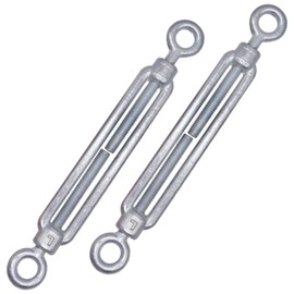 Turnbuckle Wire Tensioner M8, Adjustable Turnbuckles Eyelet and Eyelet, Rope Tension (Pack of 2, M8)