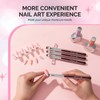 MelodySusie 4Pcs French Manicure with Rosewood Handles Nail Brush Set