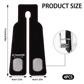 Sxutop Pack of 4 Car Seat Double Hooks Back Hooks Storage Hooks Car Universal Leather Car Seat Hook Car Seat Back Double Hooks Black Car Storage Hooks for Mobile Phones Purses and Handbags