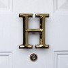 Monogram Letter H Door Knocker - Brass