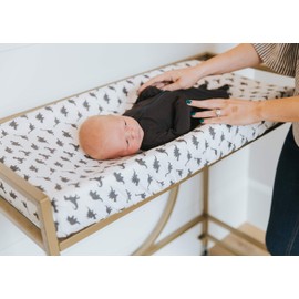 Premium Knit Diaper Changing Pad Cover"Wild" by Copper Pearl